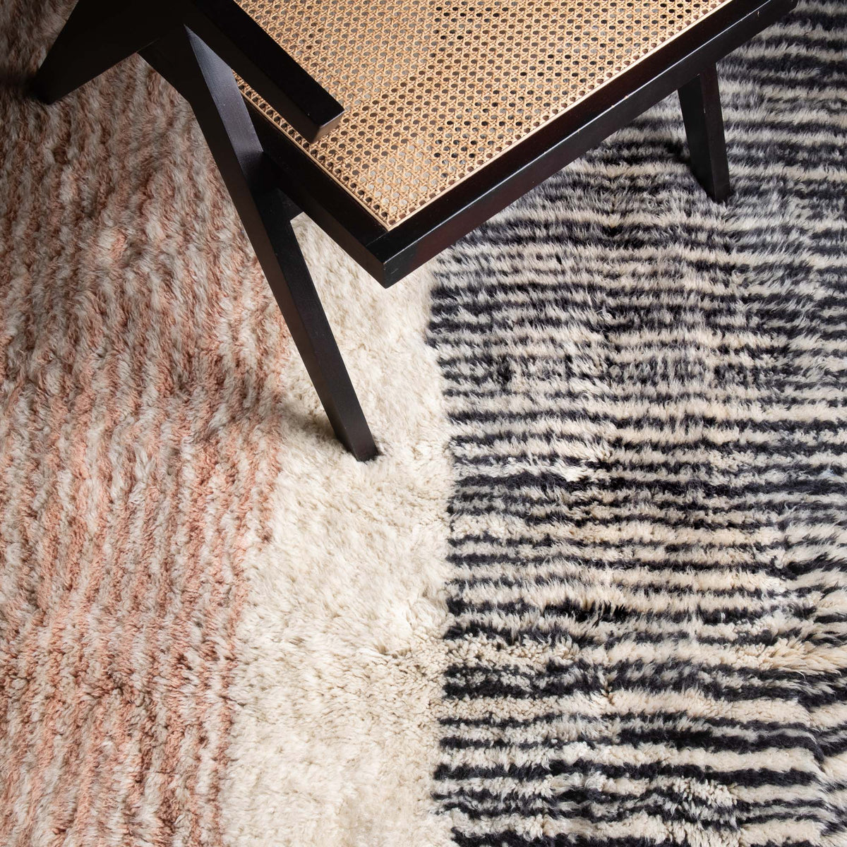 Blush Divide - Luxueux tapis Berbère shaggy