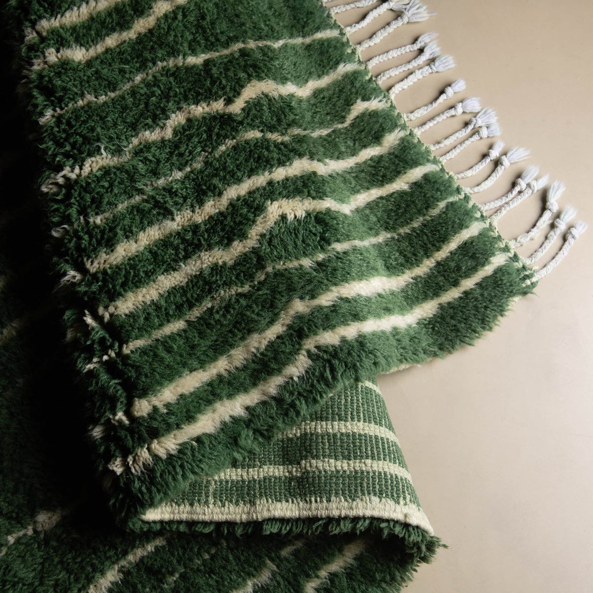 Veines Forestières- Luxueux tapis Berbère shaggy