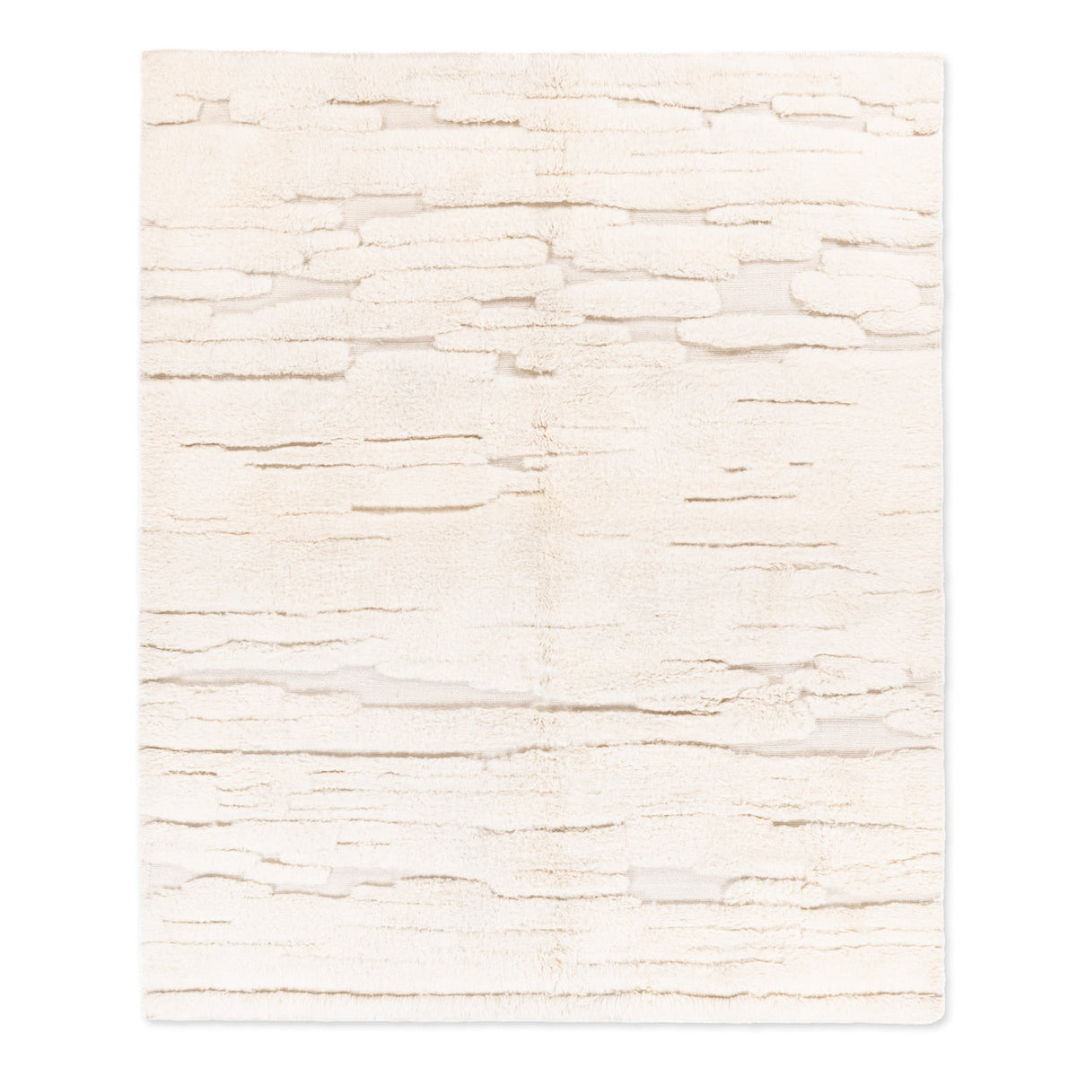 Glacier Ivory - Luxueux tapis Berbère shaggy