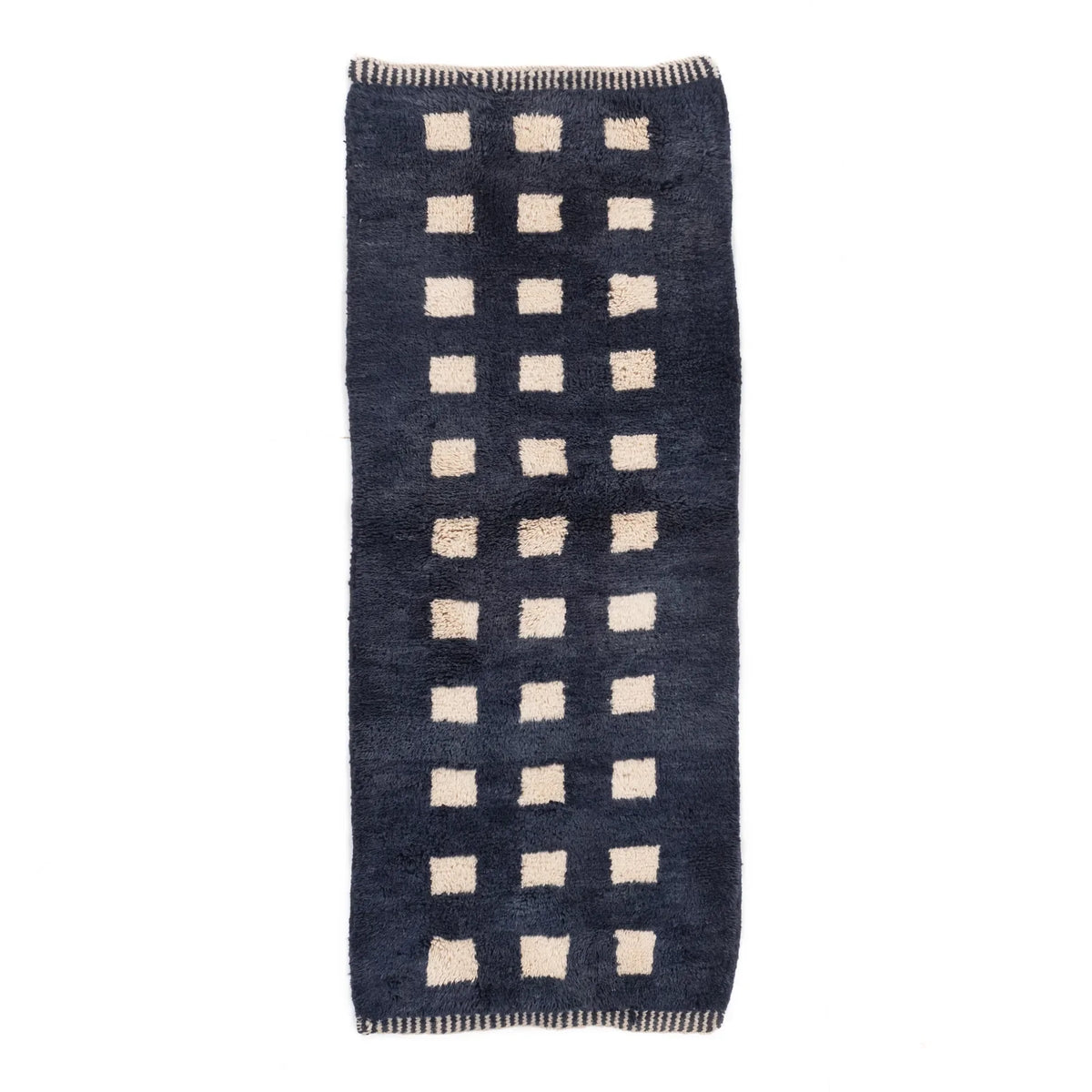 Poésie Azur - Luxueux tapis Berbère shaggy de couloir
