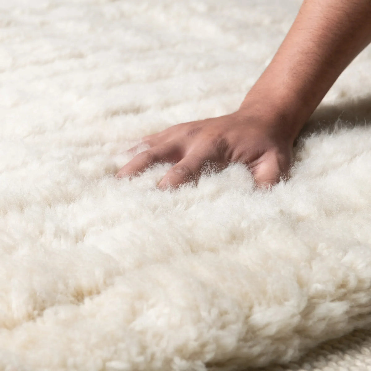 Structure neutre - Luxueux tapis Berbère shaggy