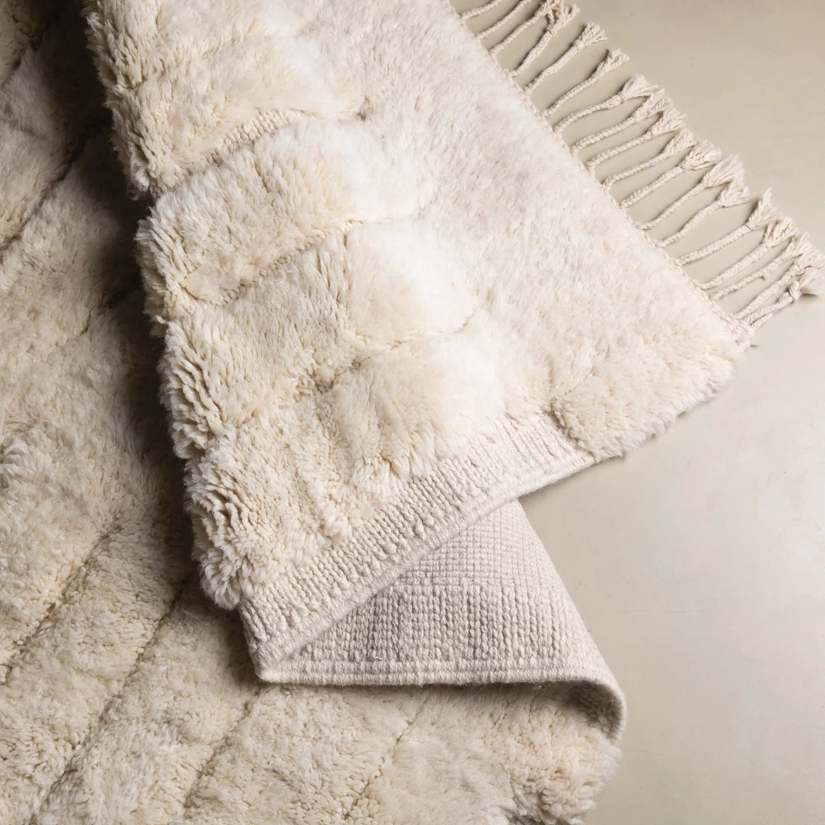 Structure neutre - Luxueux tapis Berbère shaggy