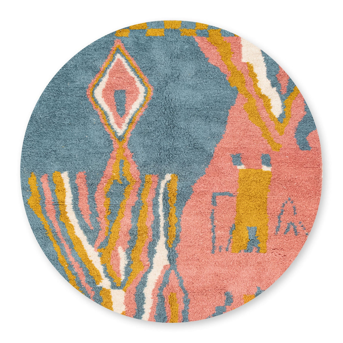 Marjana Rond - Tapis Berbère shaggy