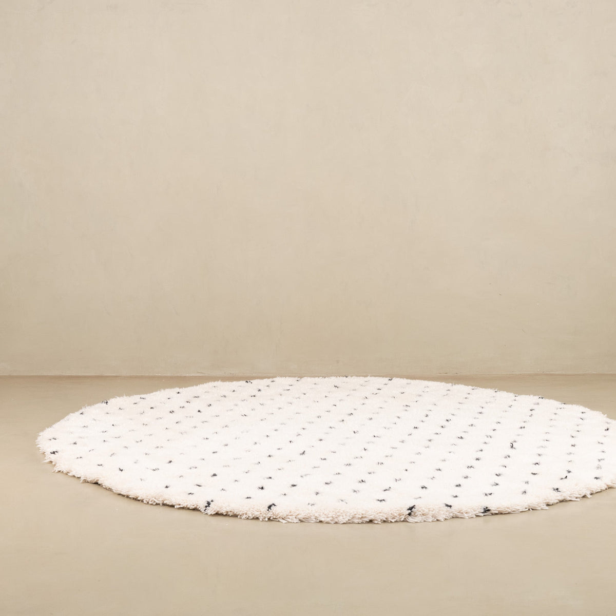 Noujoum Rond - Tapis Berbère shaggy