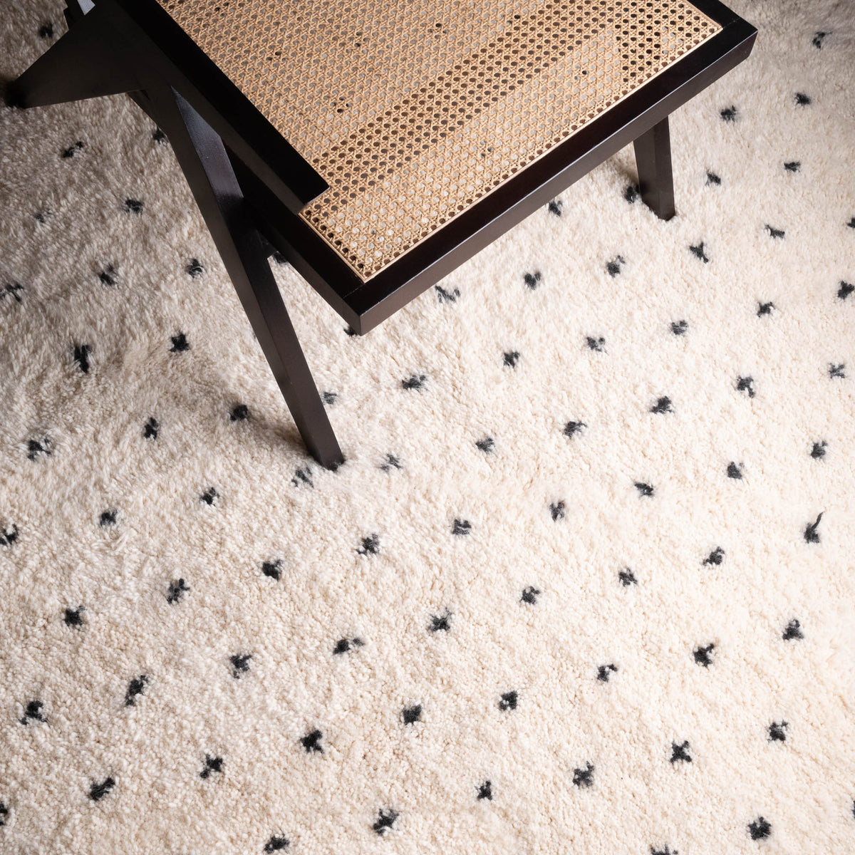 Noujoum Rond - Tapis Berbère shaggy