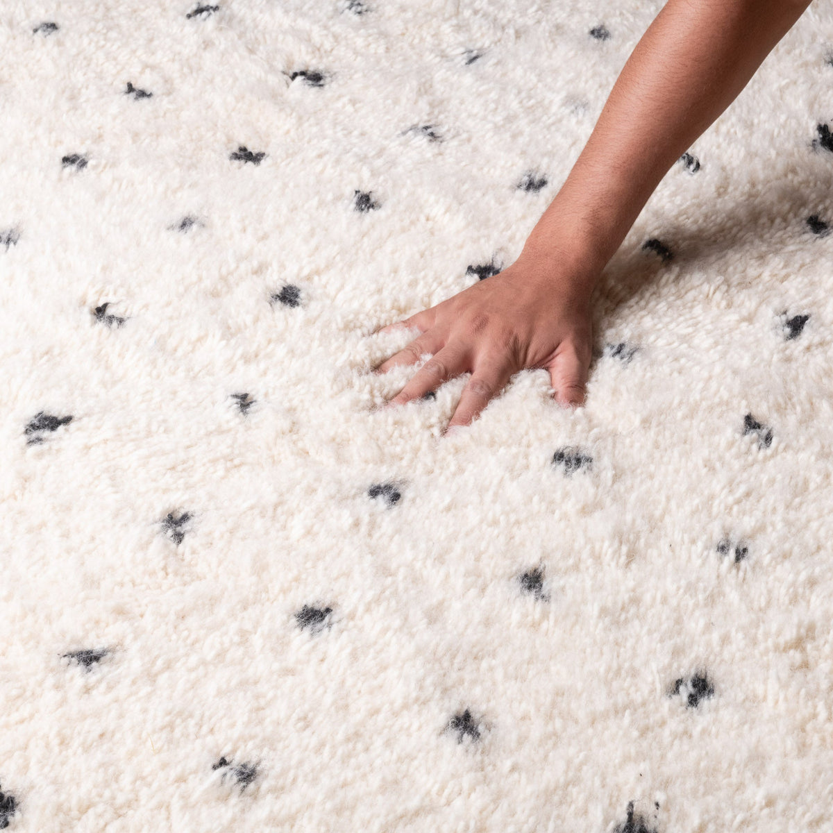 Noujoum Rond - Tapis Berbère shaggy