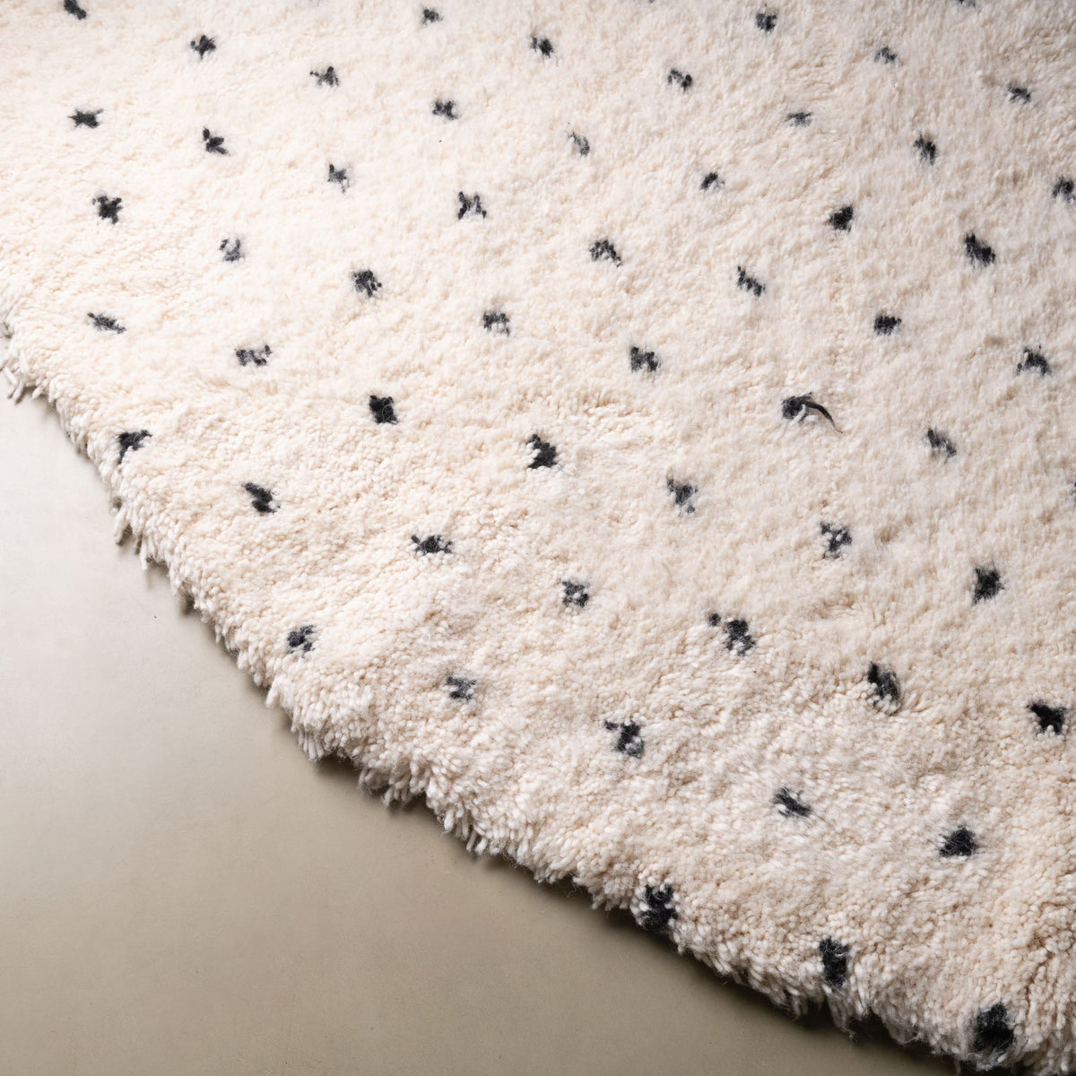 Noujoum Rond - Tapis Berbère shaggy