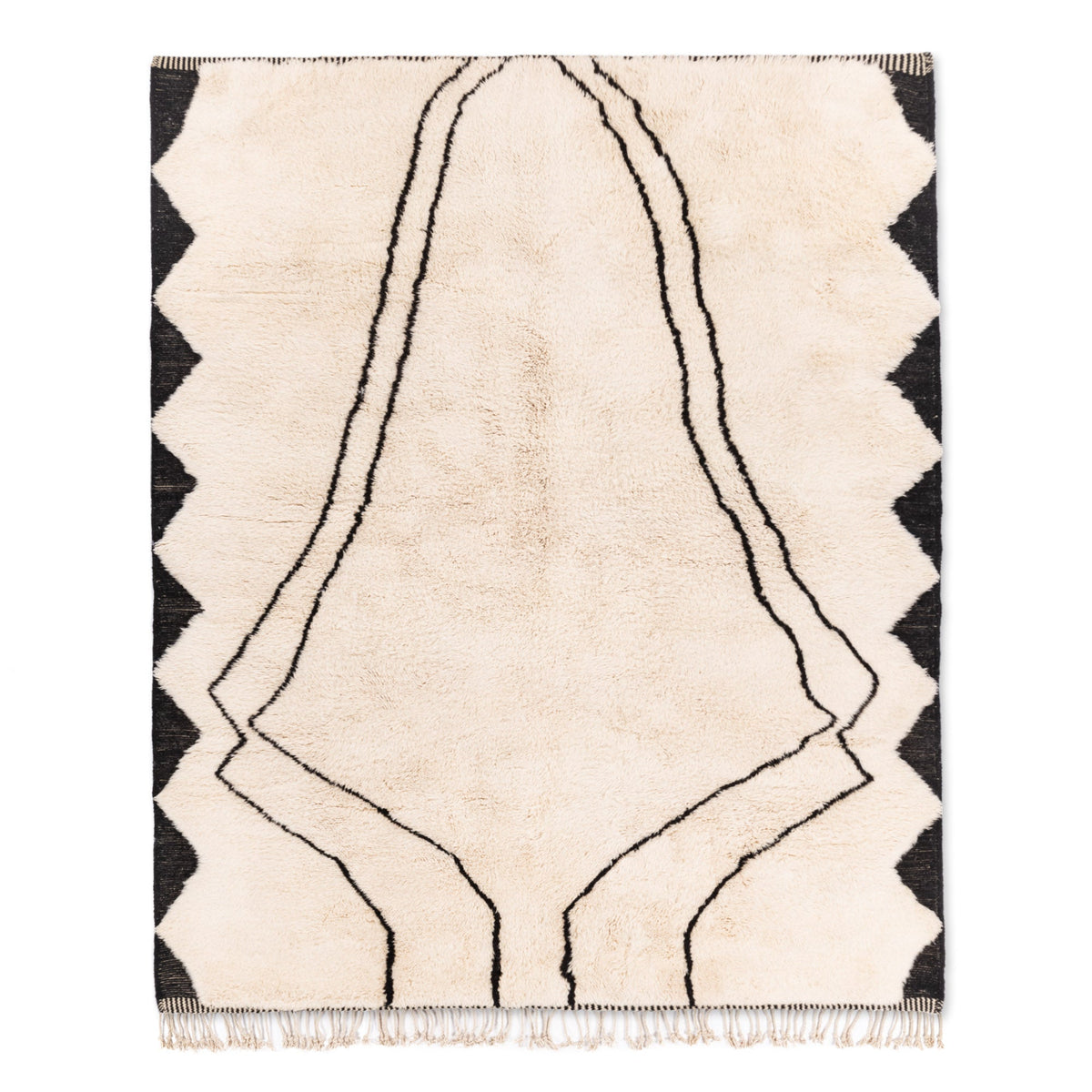 Intersection Des Rivières D'encre - Luxueux tapis Berbère shaggy