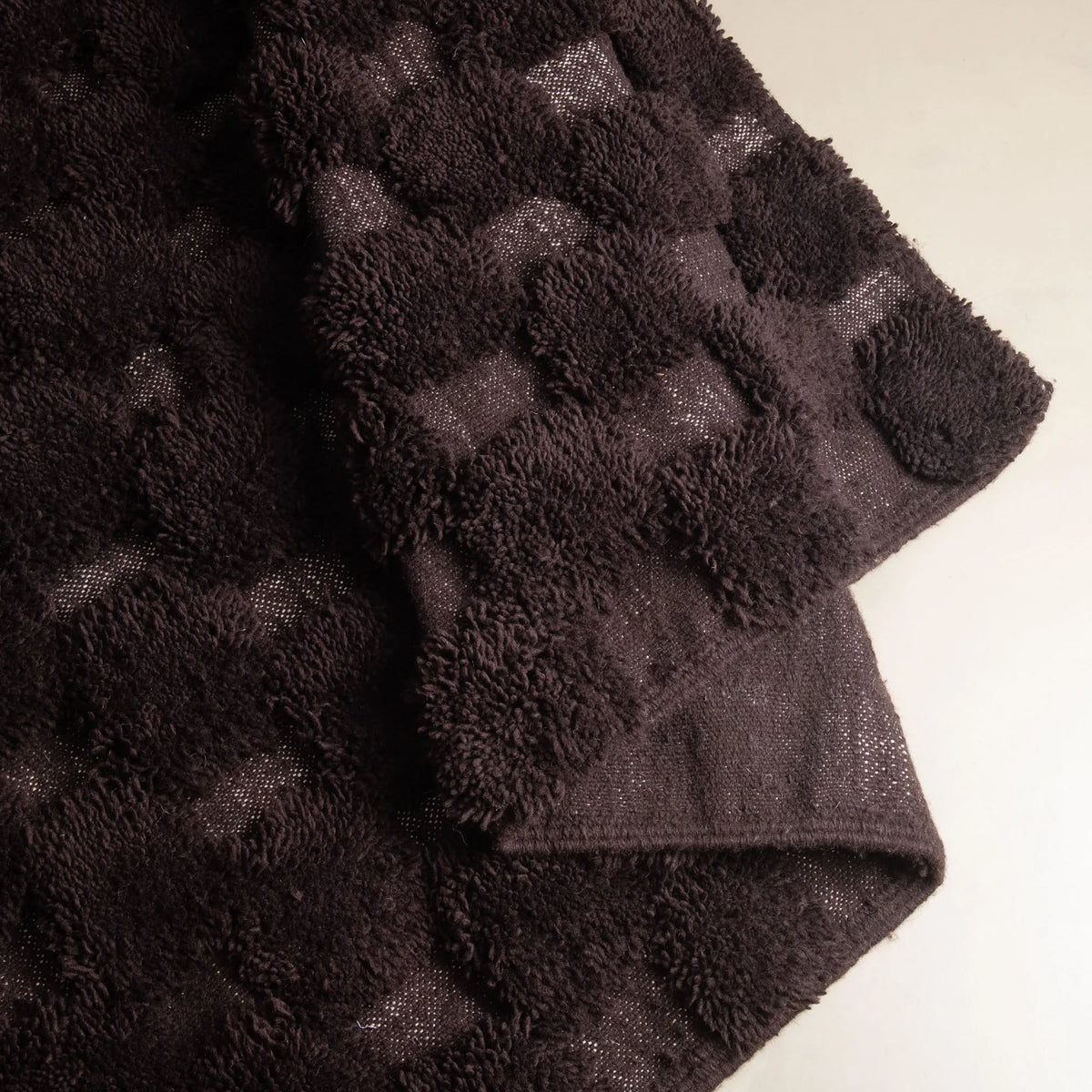 Nowara Marron Chocolat - Tapis Berbère shaggy