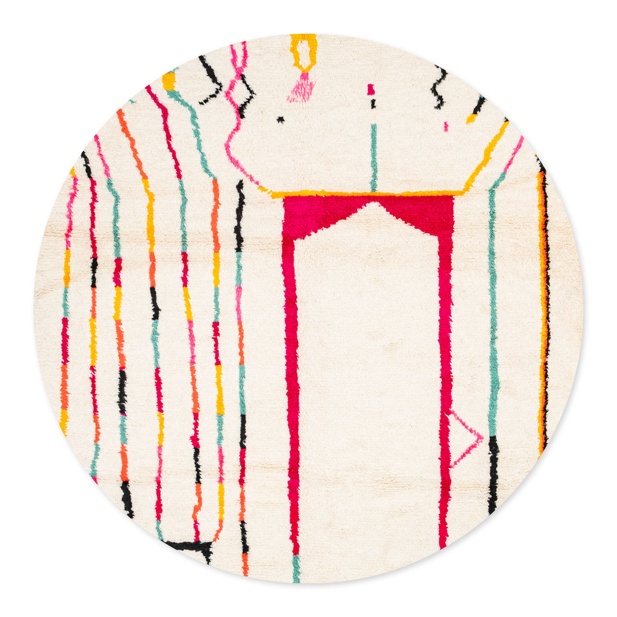 Ouzoud Rond - Tapis Berbère shaggy