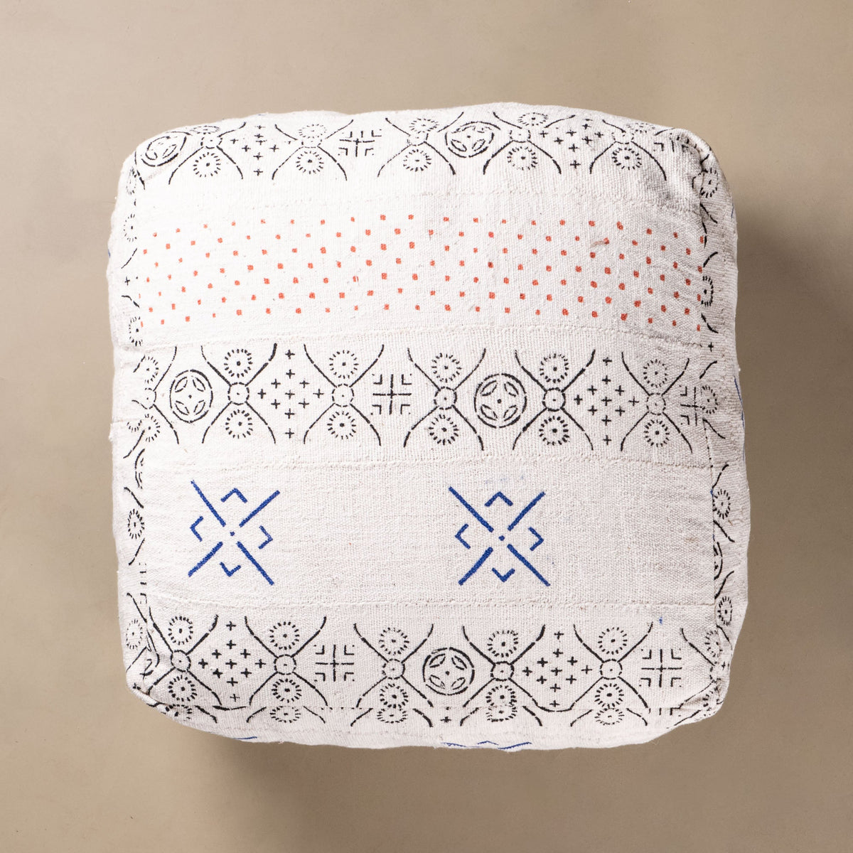 Pouf Africain Mud Cloth