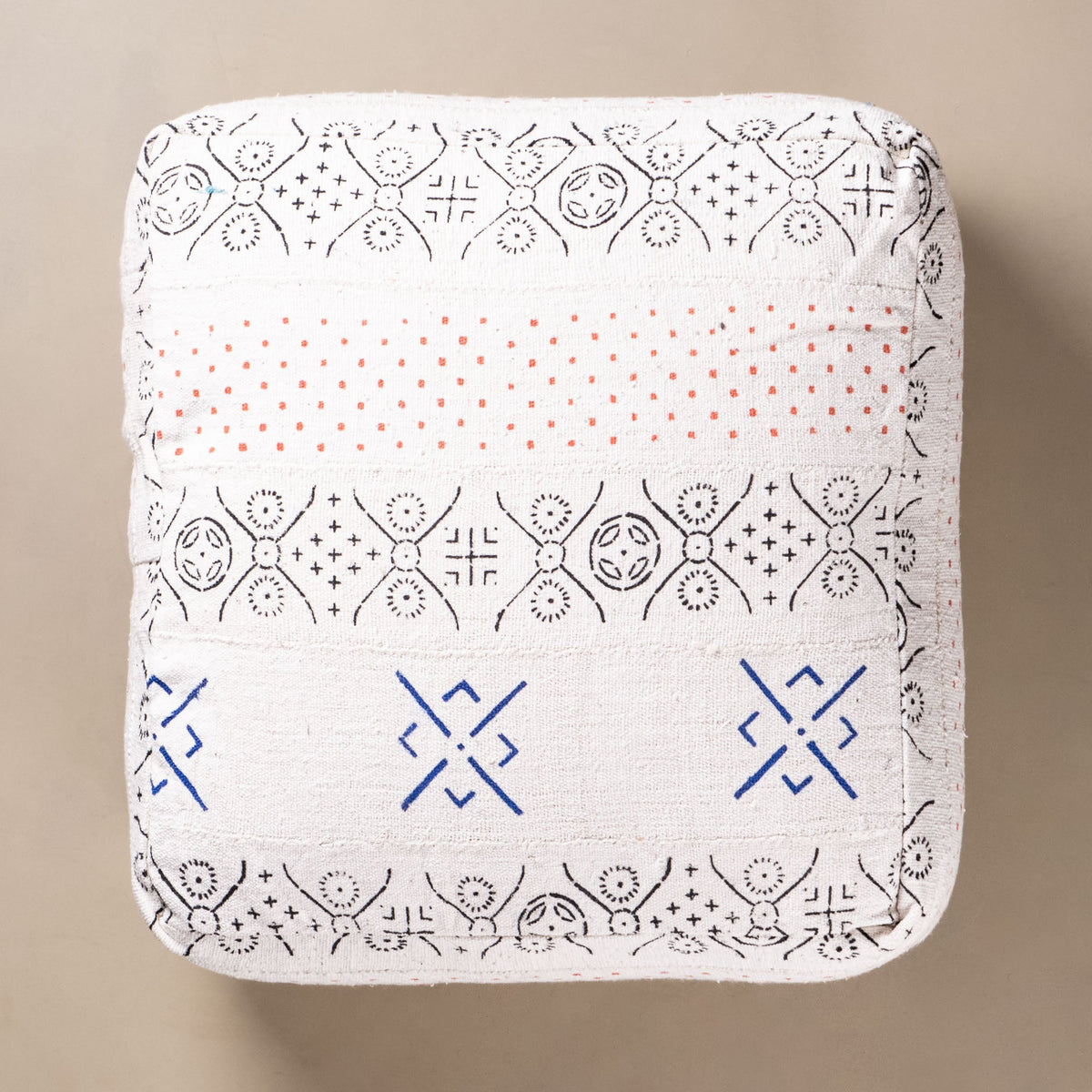 Pouf Africain Mud Cloth
