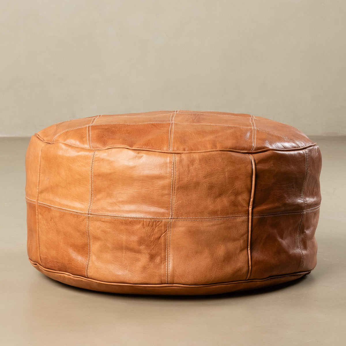 Pouf Marocain Authentique en cuir