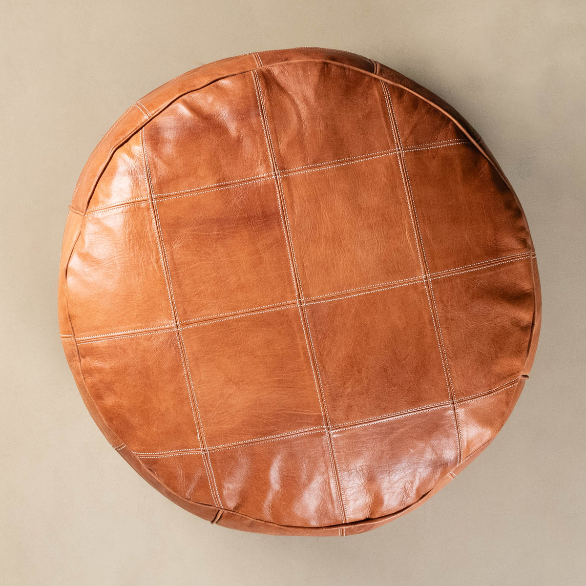 Pouf Marocain Authentique en cuir