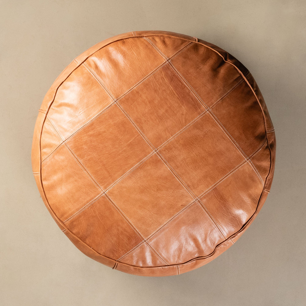Pouf Marocain Authentique en cuir