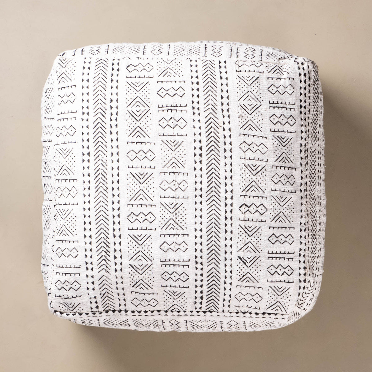 Pouf Africain Mud Cloth