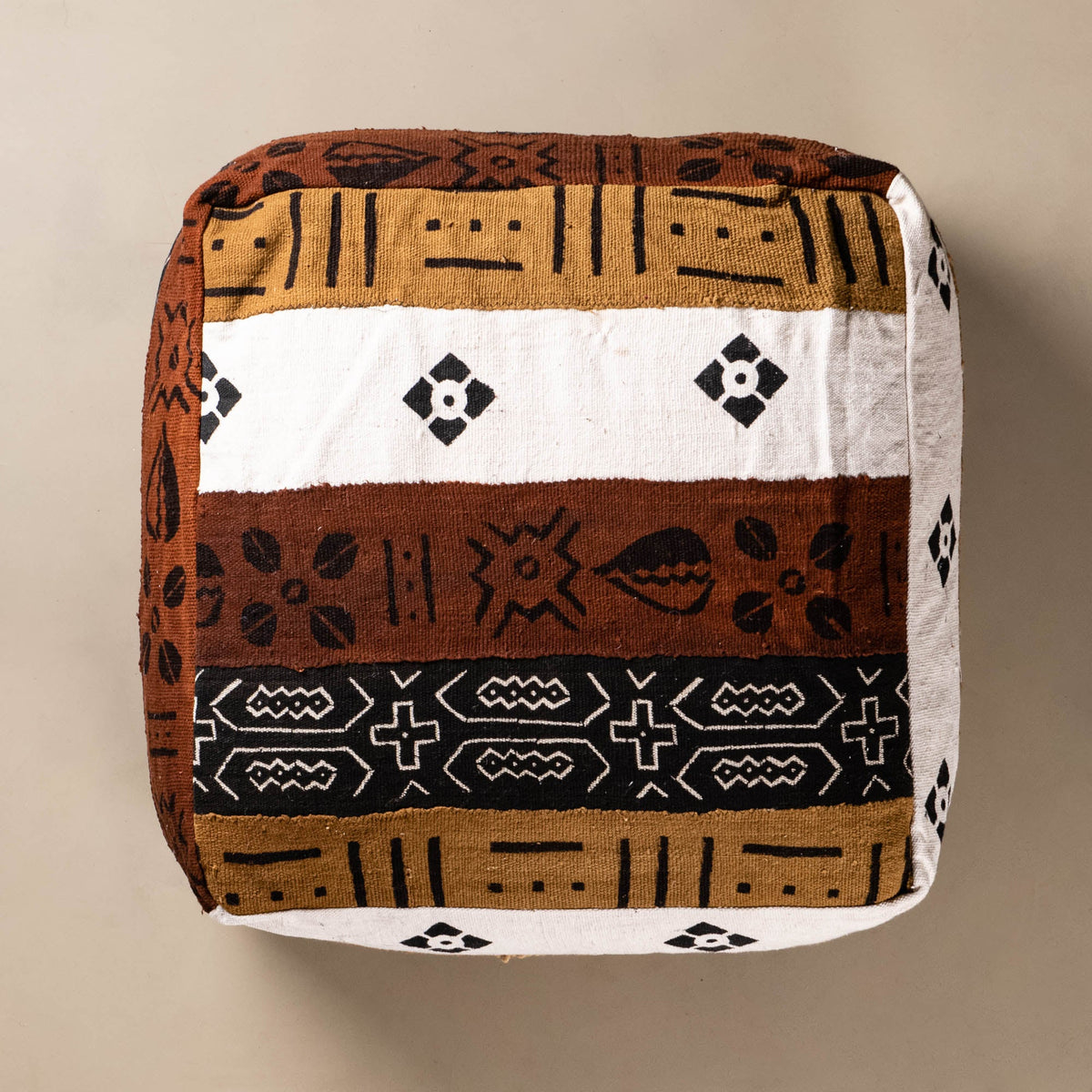 Pouf Africain Mud Cloth