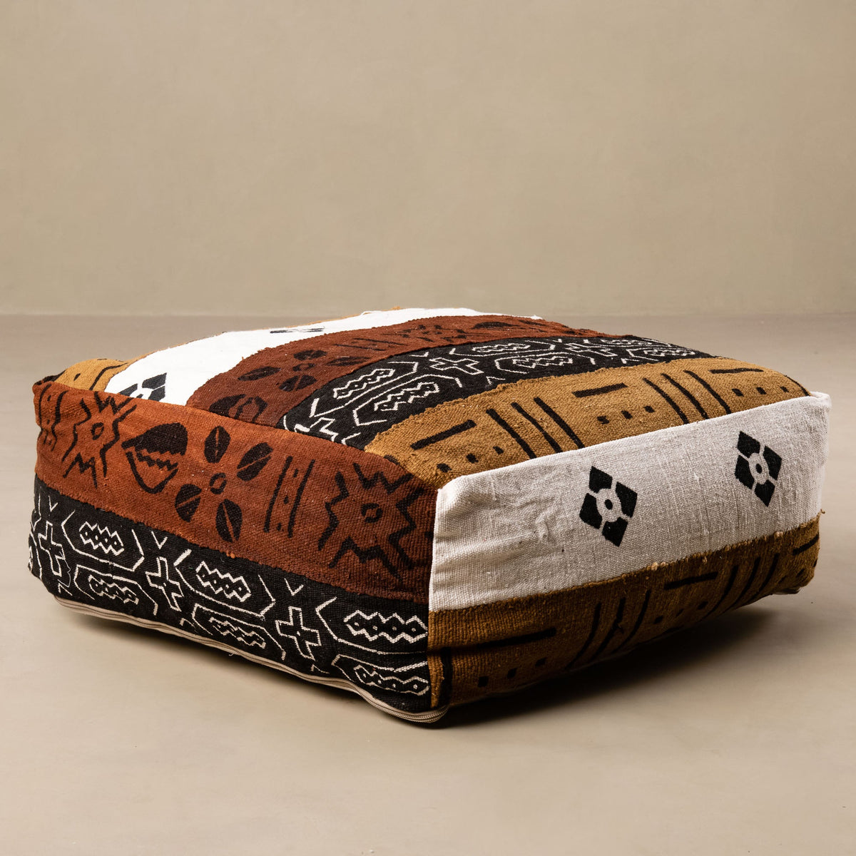 Pouf Africain Mud Cloth