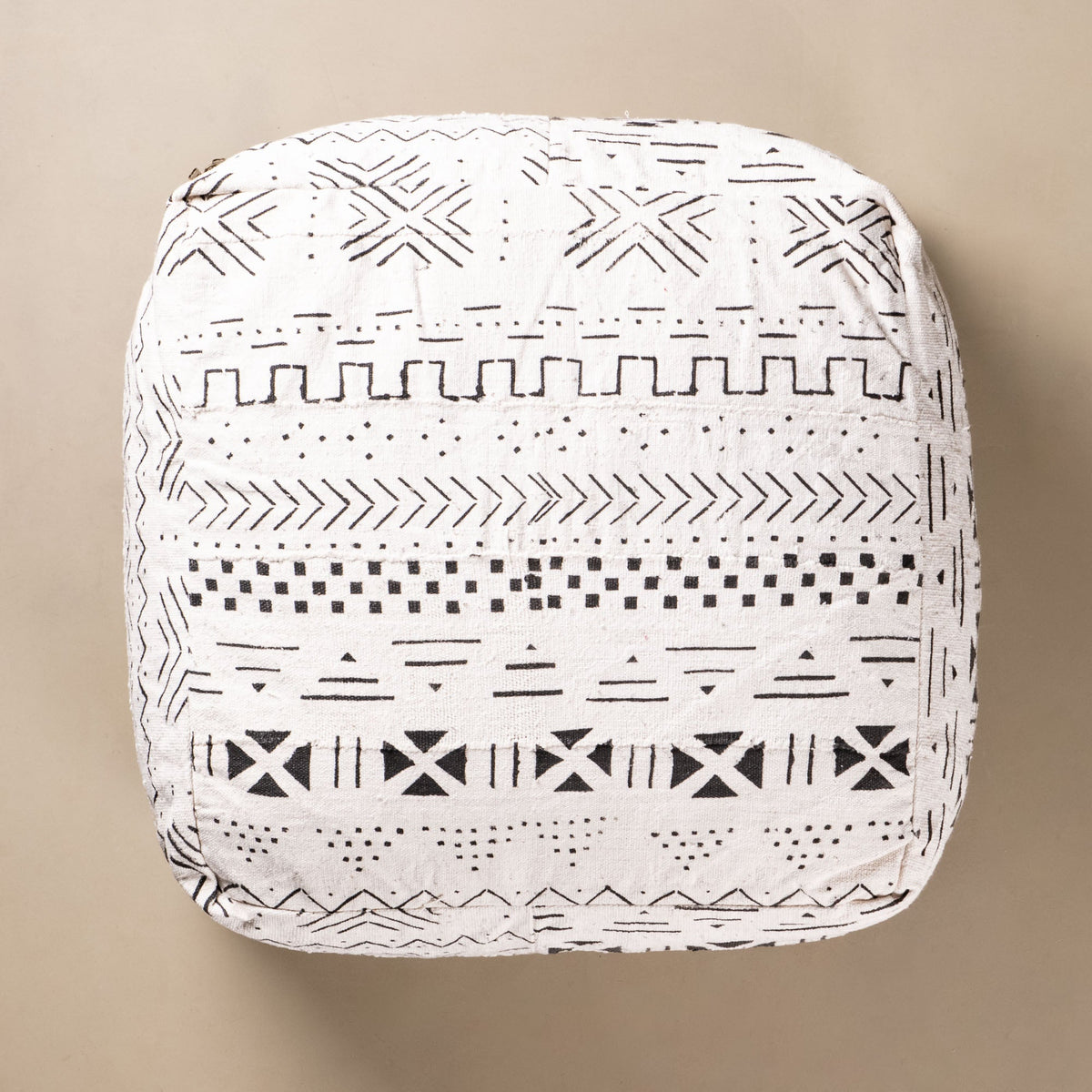 Pouf Africain Mud Cloth