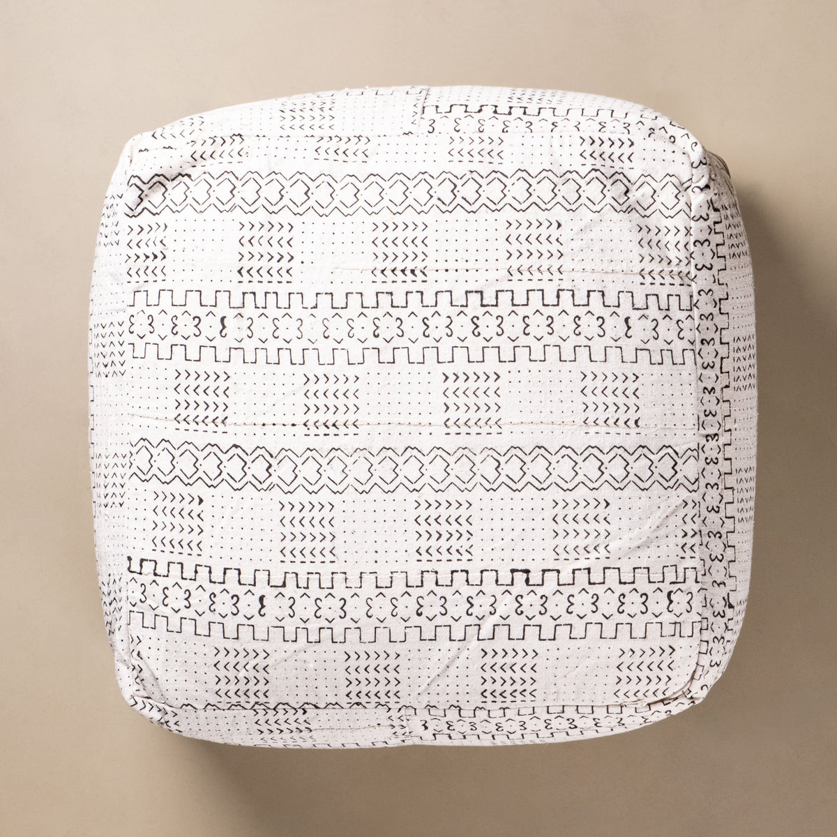 Pouf Africain Mud Cloth