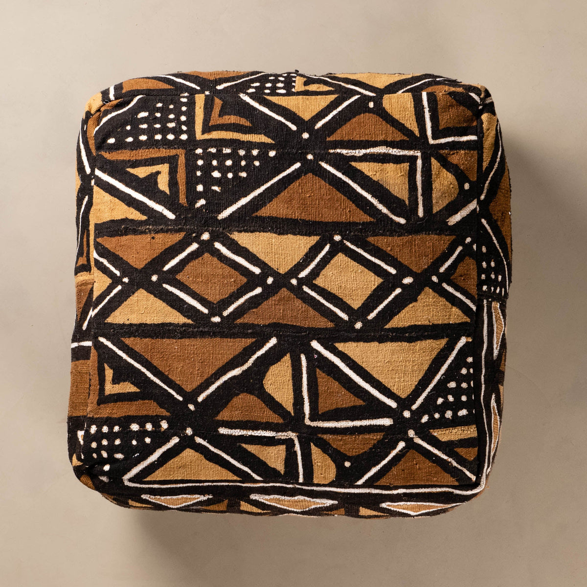 Pouf Africain Mud Cloth