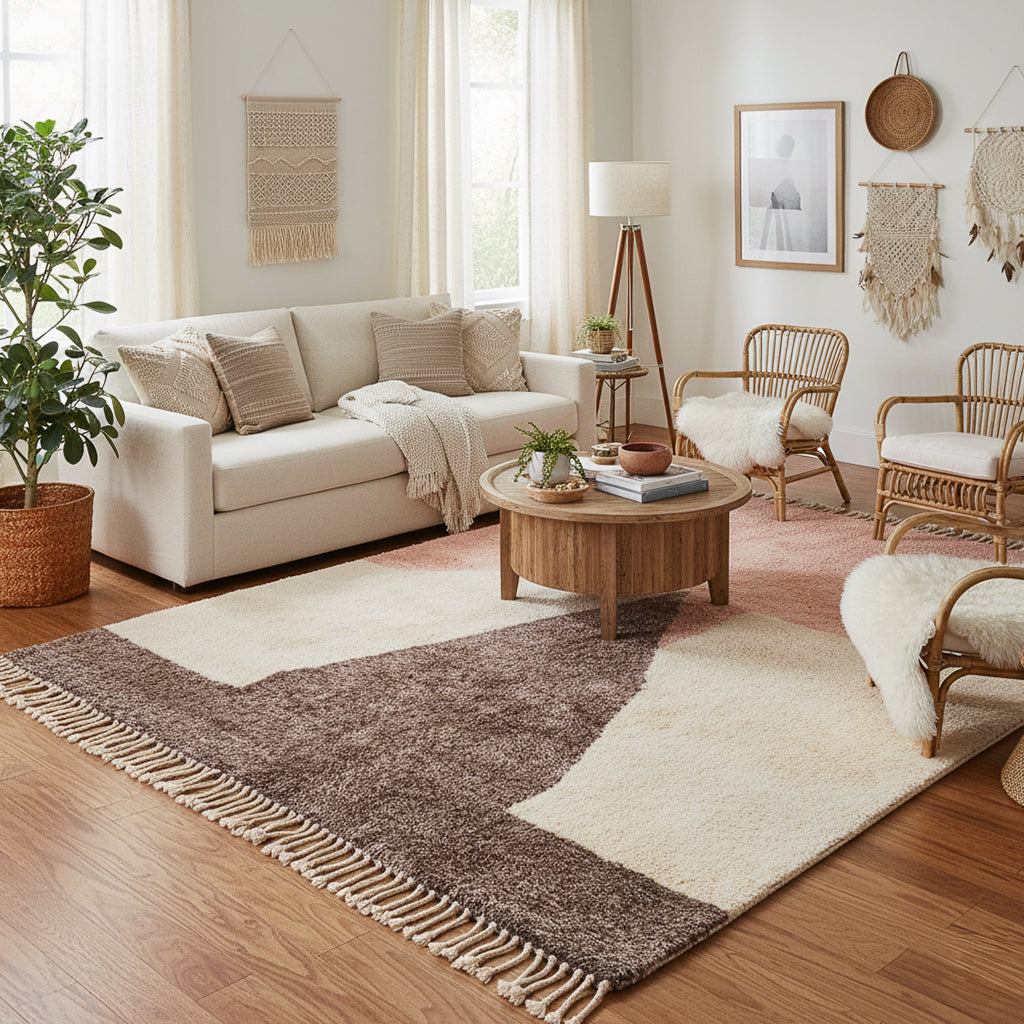 Rêverie Radieuse - Luxueux tapis Berbère shaggy