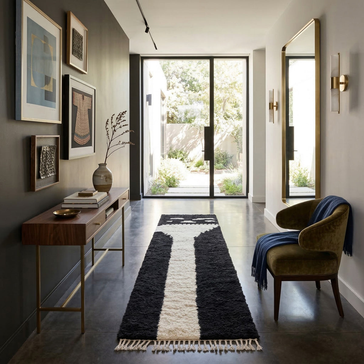 Ranem - Tapis Berbère shaggy de couloir