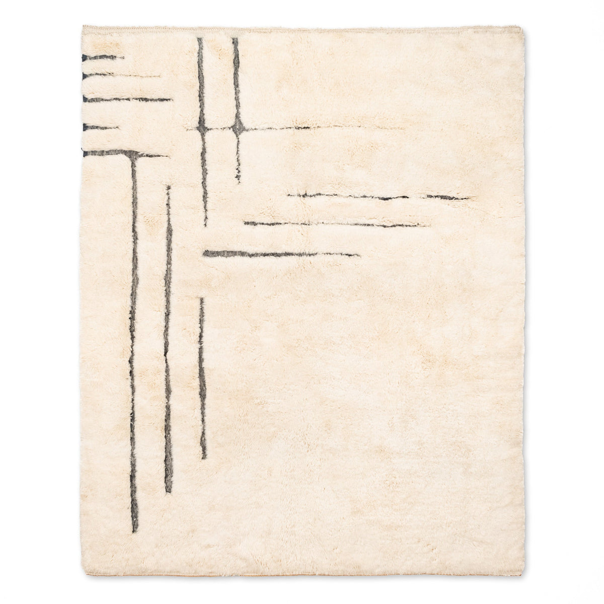 Lignes chuchotées - Luxueux tapis Berbère shaggy