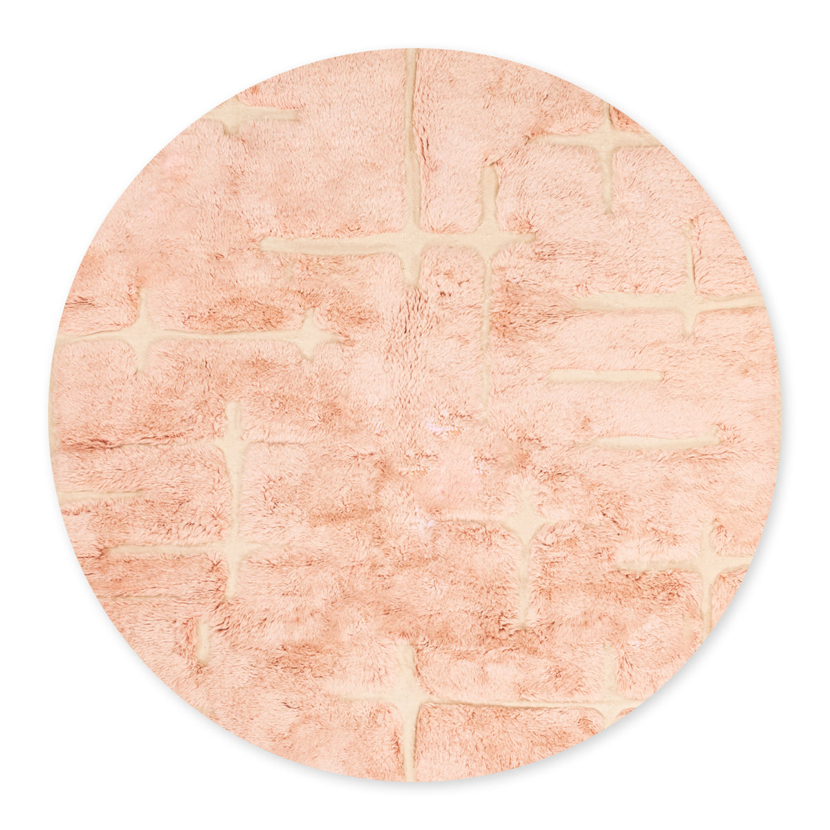 La Goutte de rosée Rond - Luxueux tapis Berbère shaggy