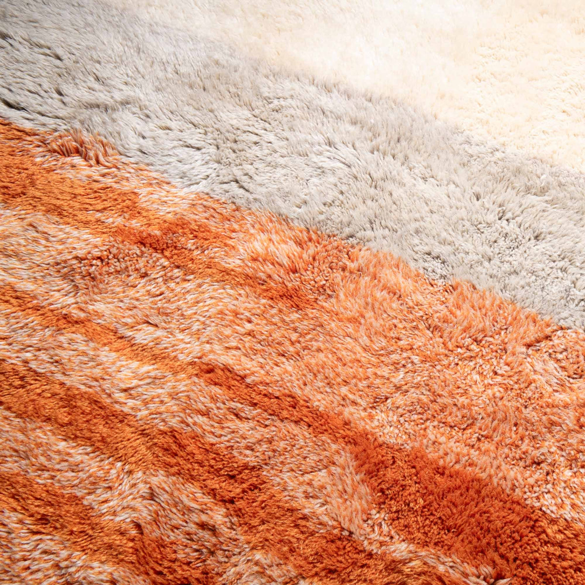 Lever du Soleil Rond - Luxueux tapis Berbère shaggy