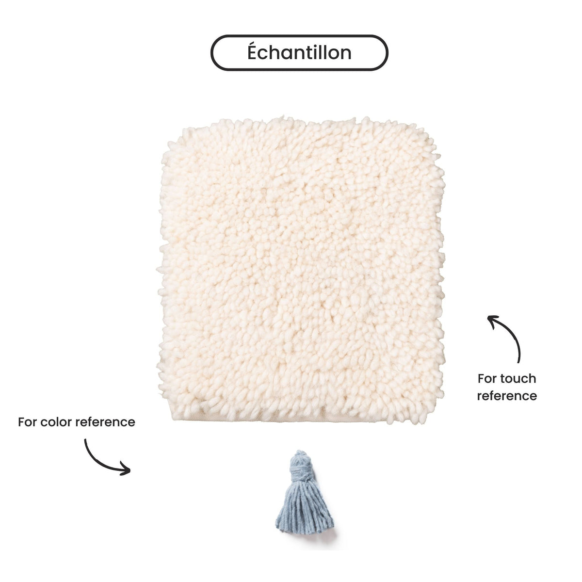 Salaam Bleu Océan Rond - Tapis Berbère shaggy