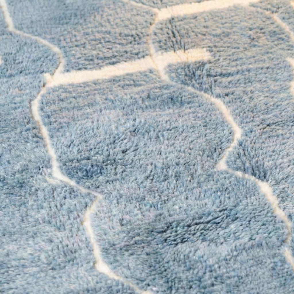 Bleu Sienne - Luxueux tapis Berbère shaggy