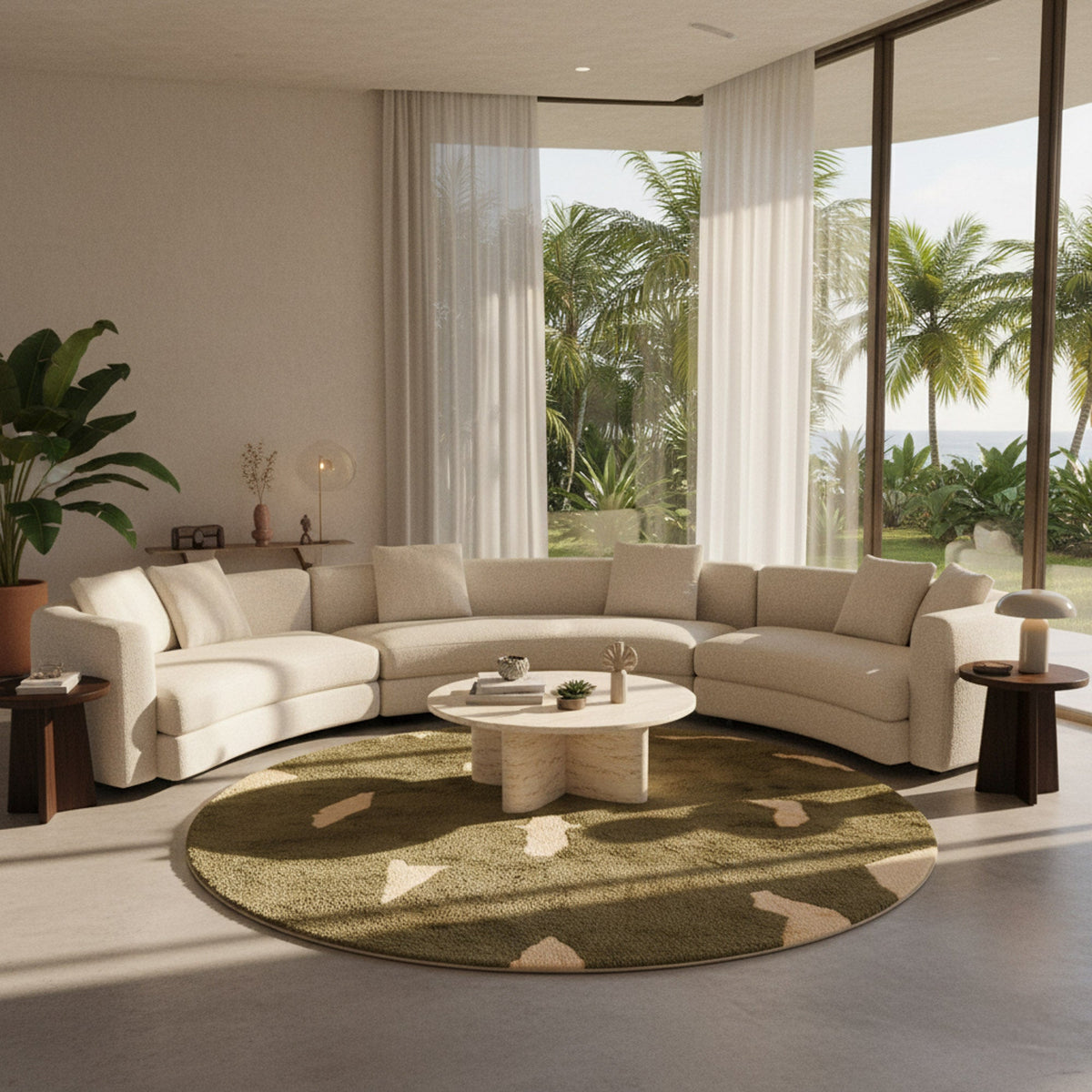 Soldat Rond - Luxueux tapis Berbère shaggy