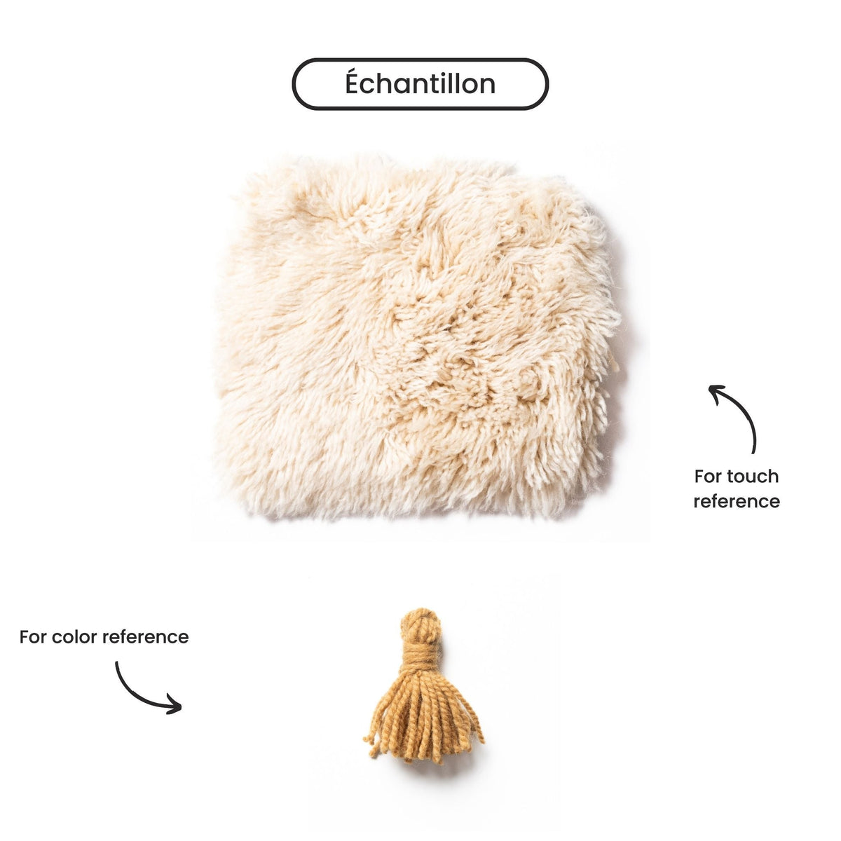 Mosaïque ensoleillée Rond - Luxueux tapis Berbère shaggy