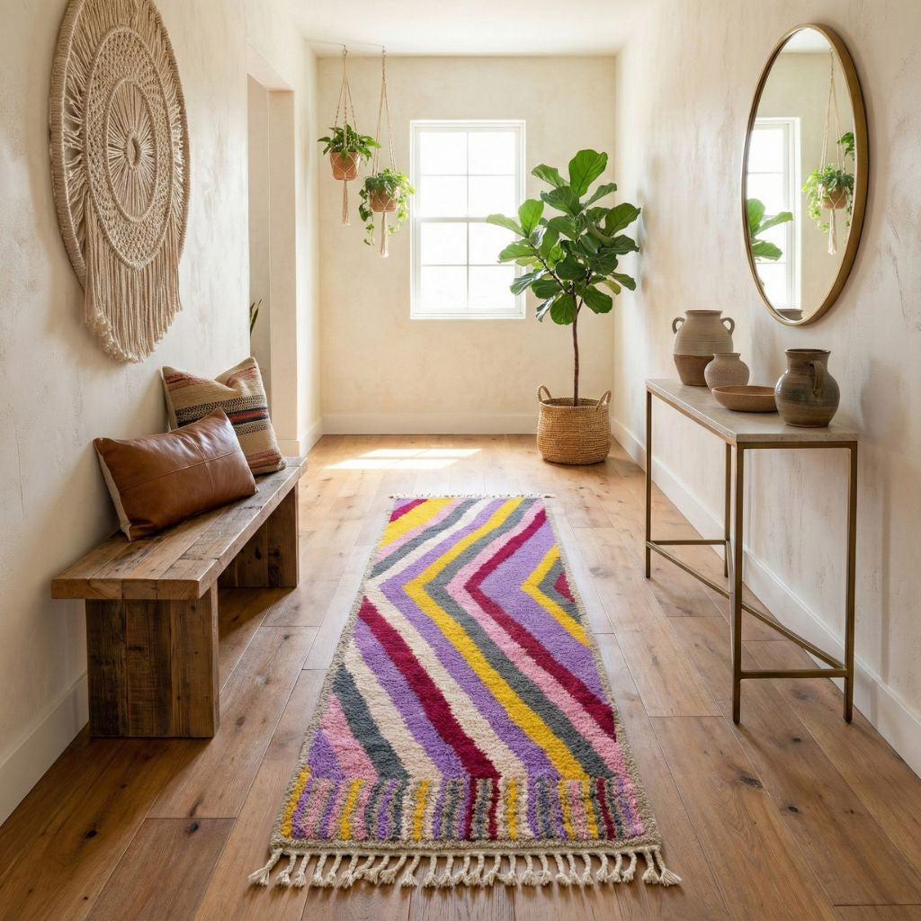 Awtar - Tapis Berbère shaggy de couloir