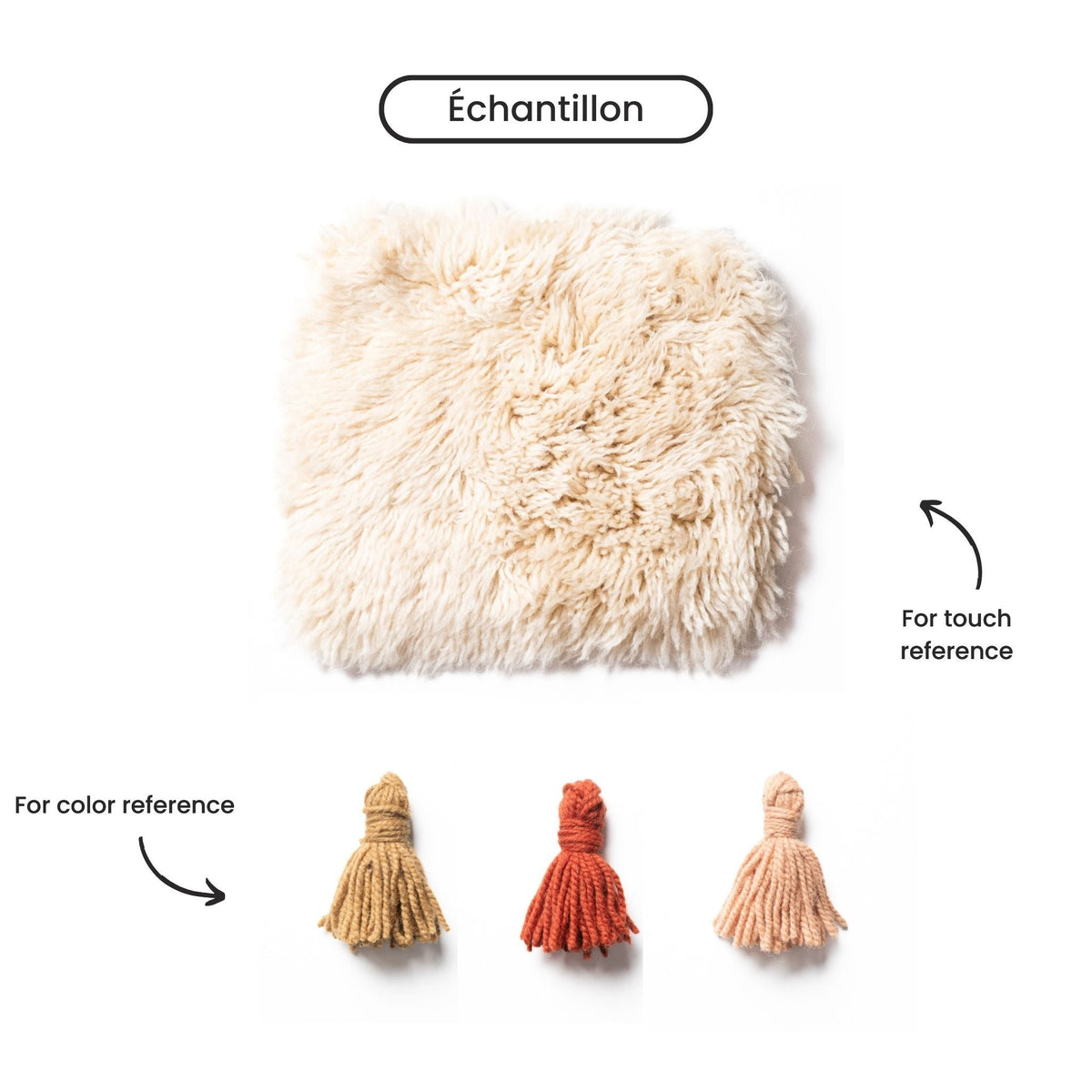 Rêve De Tangerine Rond - Luxueux tapis Berbère shaggy