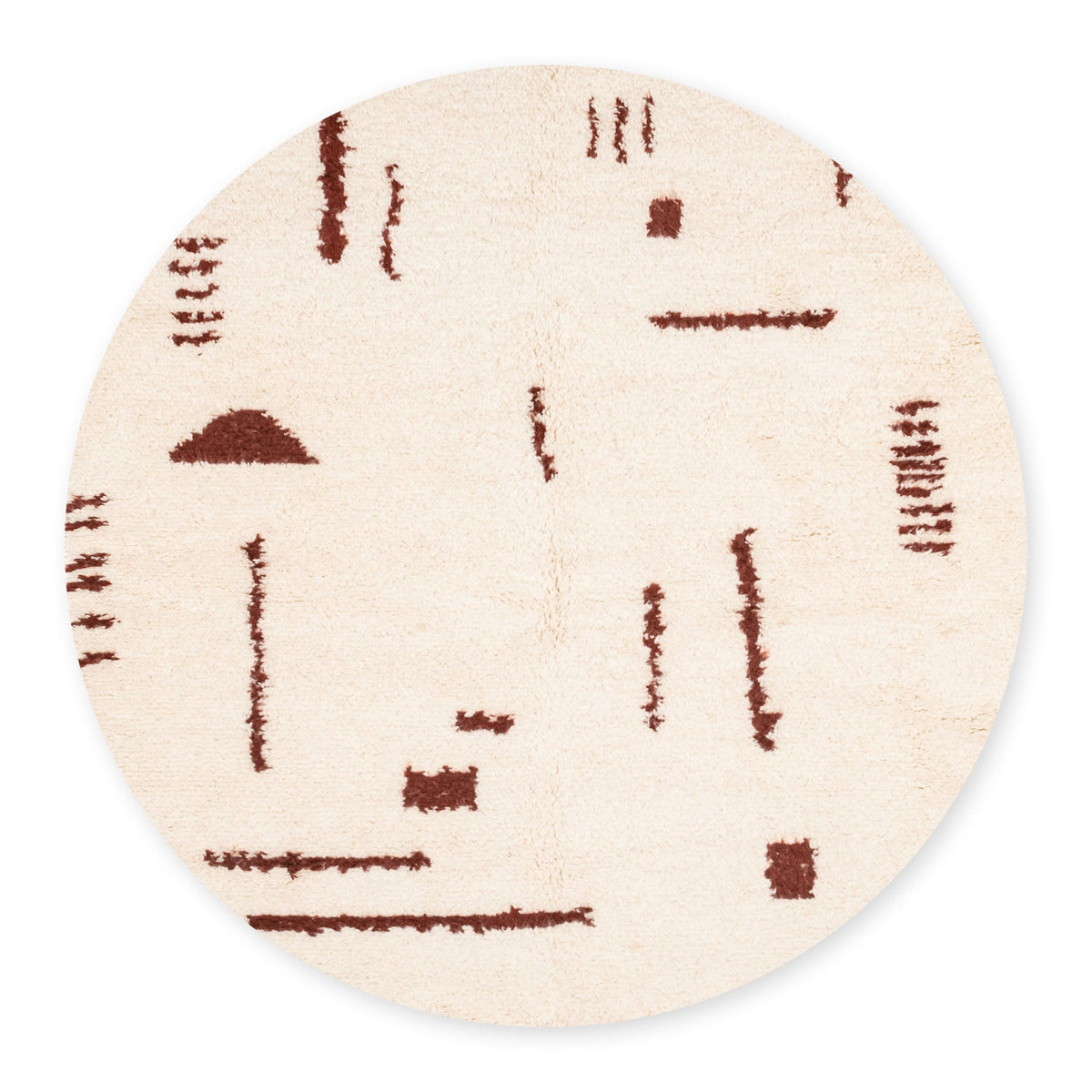Yakouta Rond - Tapis Berbère shaggy