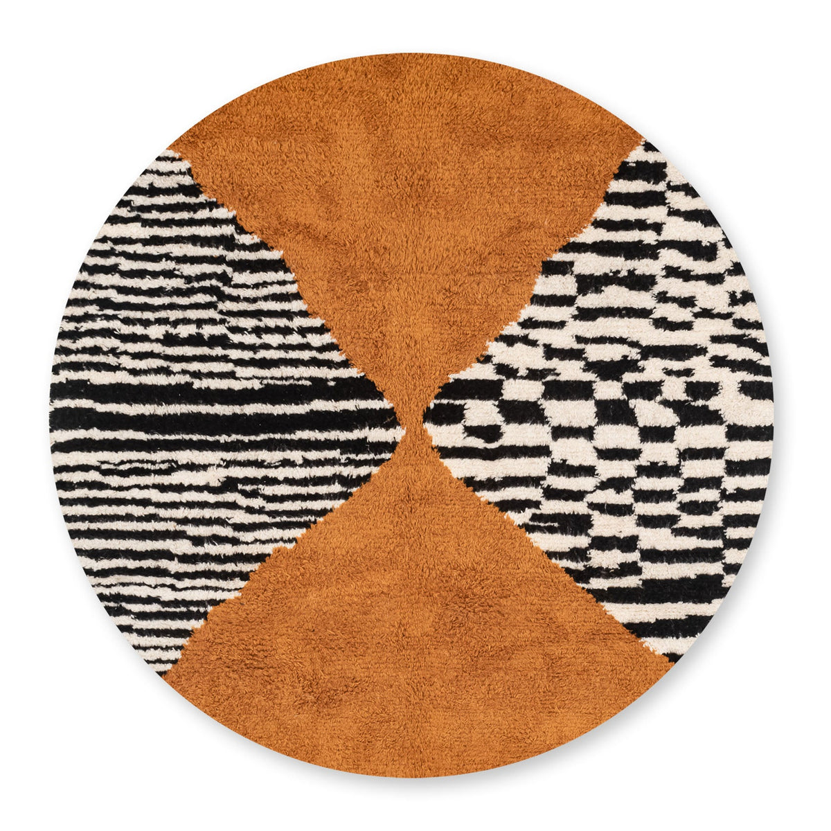 Zamani Rond - Tapis Berbère shaggy