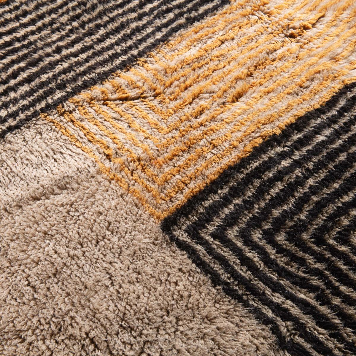 Harmonie de formes Rond - Luxueux tapis Berbère shaggy
