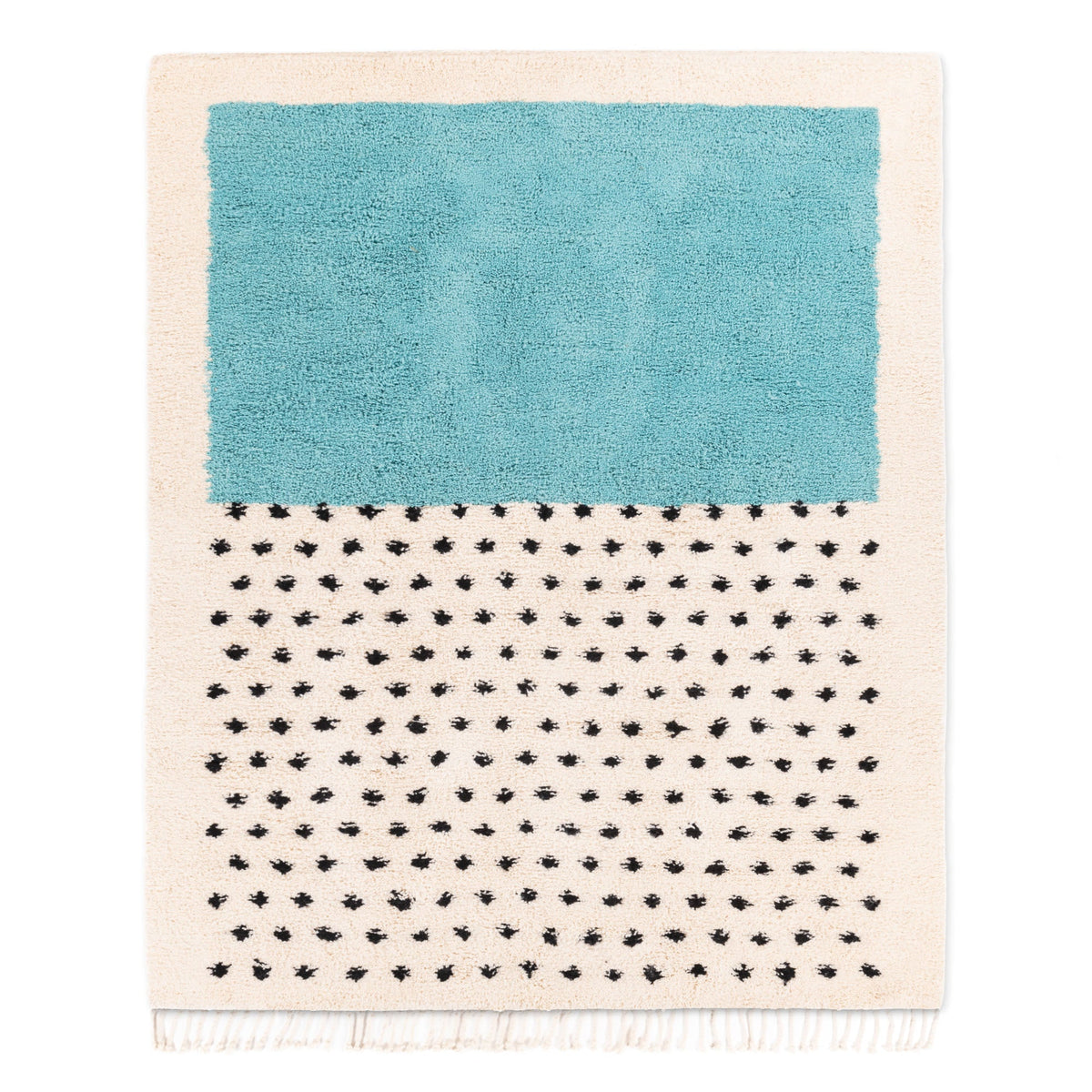 Nouriya Vert Patiné - Tapis Berbère shaggy