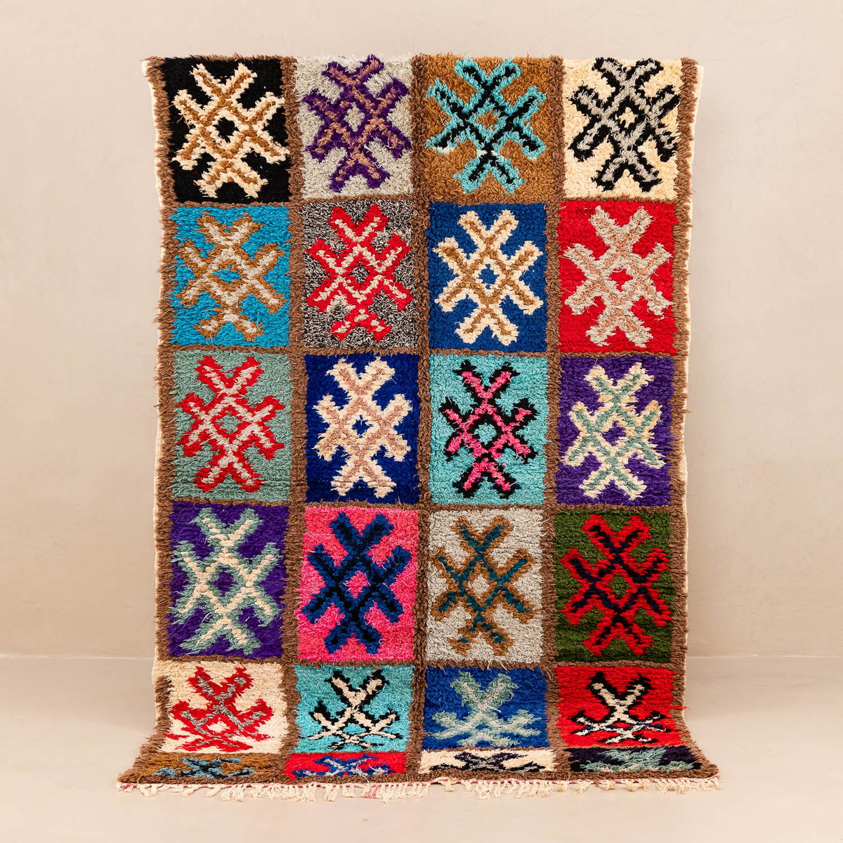 Massaouda - Tapis Berbère shaggy vintage