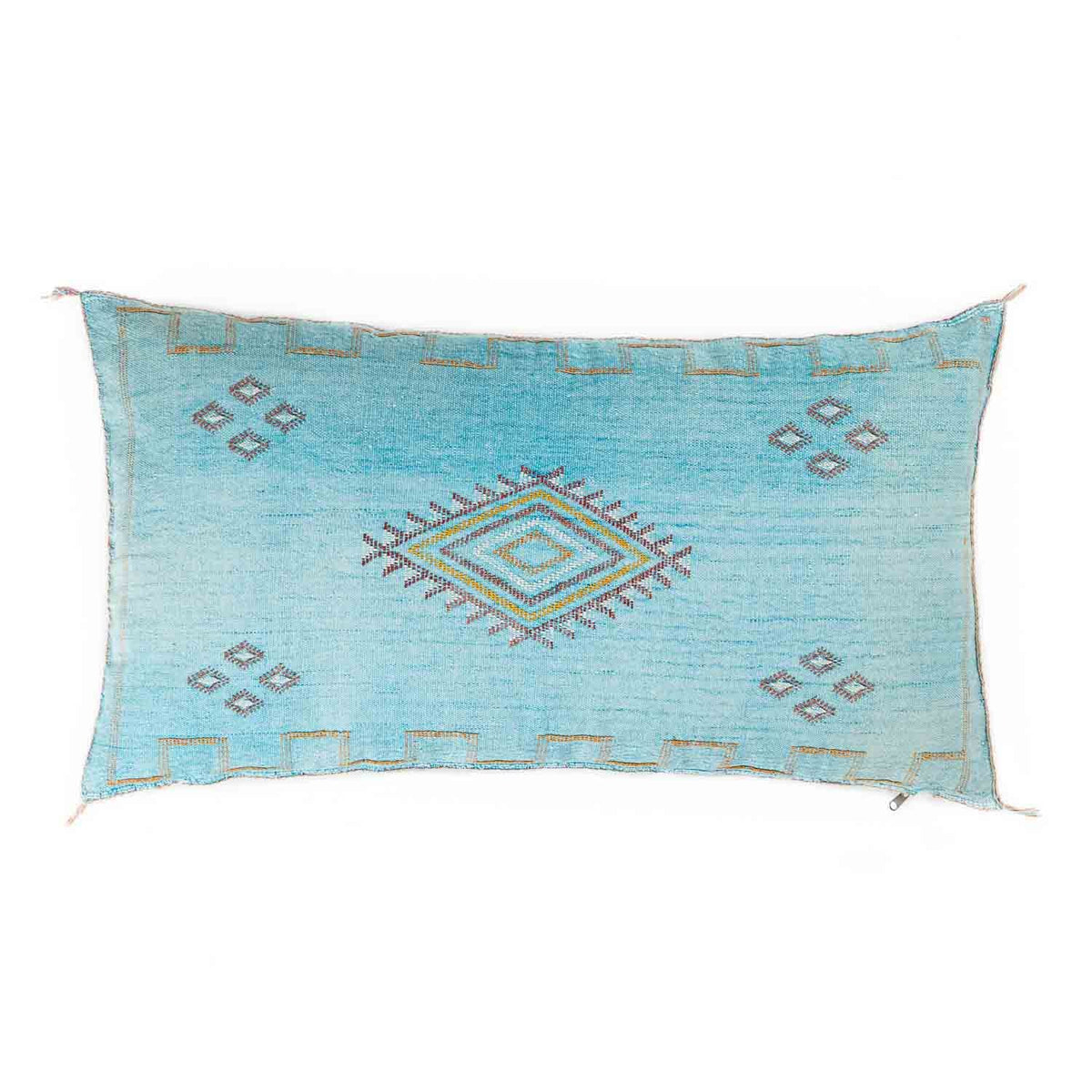 Coussin Bleu en soie de cactus
