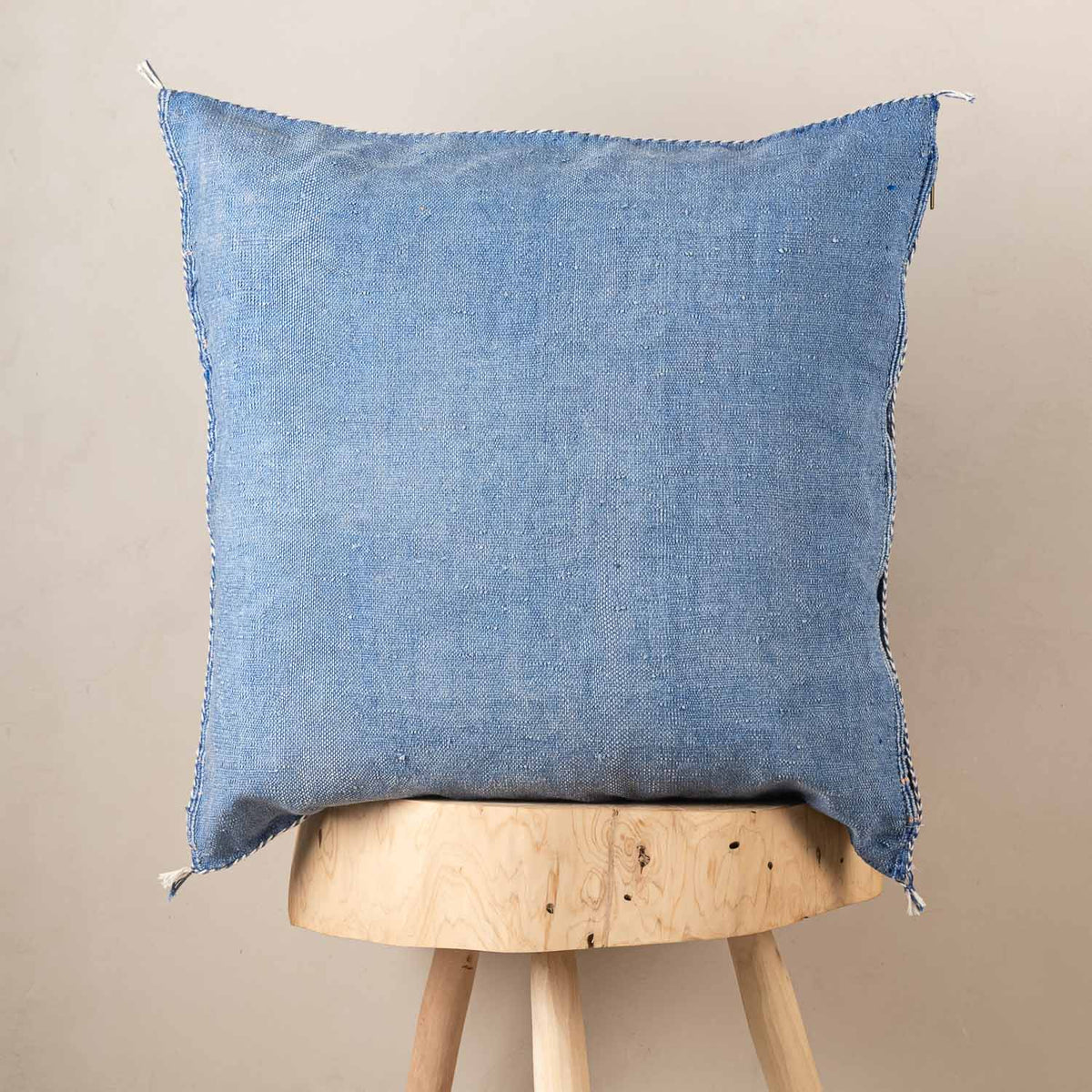 Coussin Bleu en soie de cactus