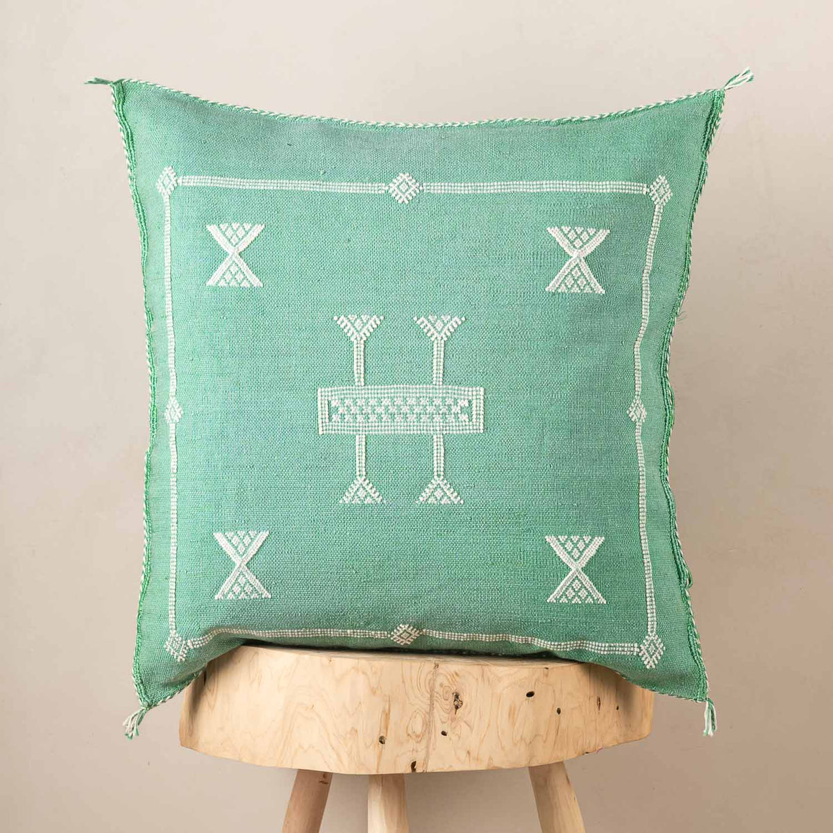 Coussin Vert en soie de cactus