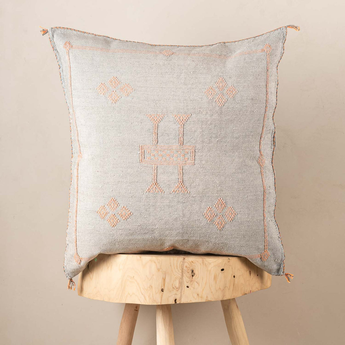 Coussin Gris en soie de cactus