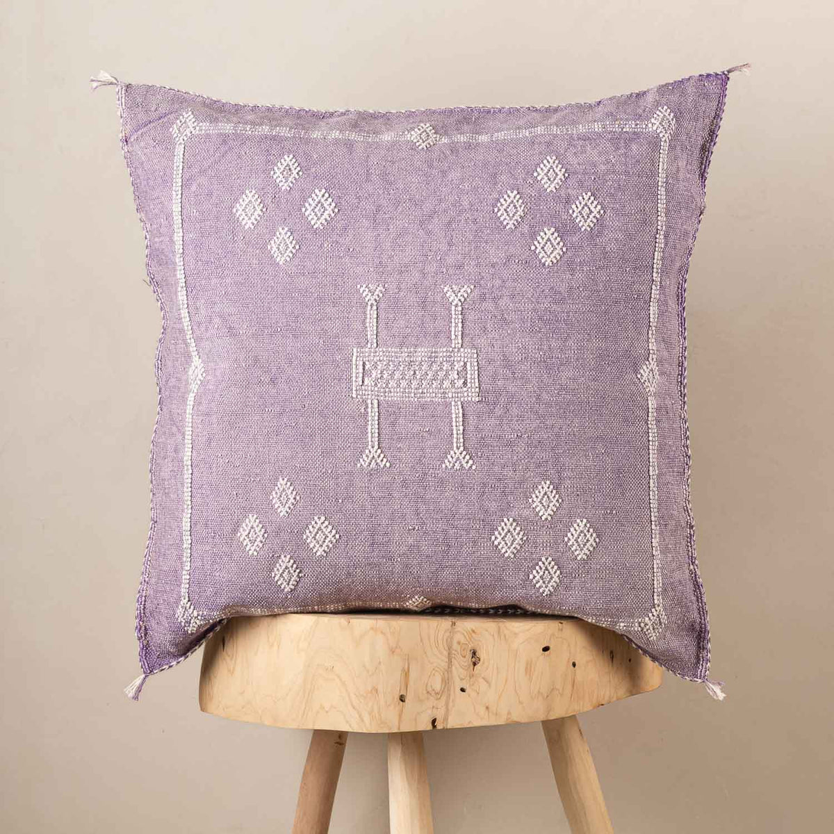 Coussin Mauve en soie de cactus