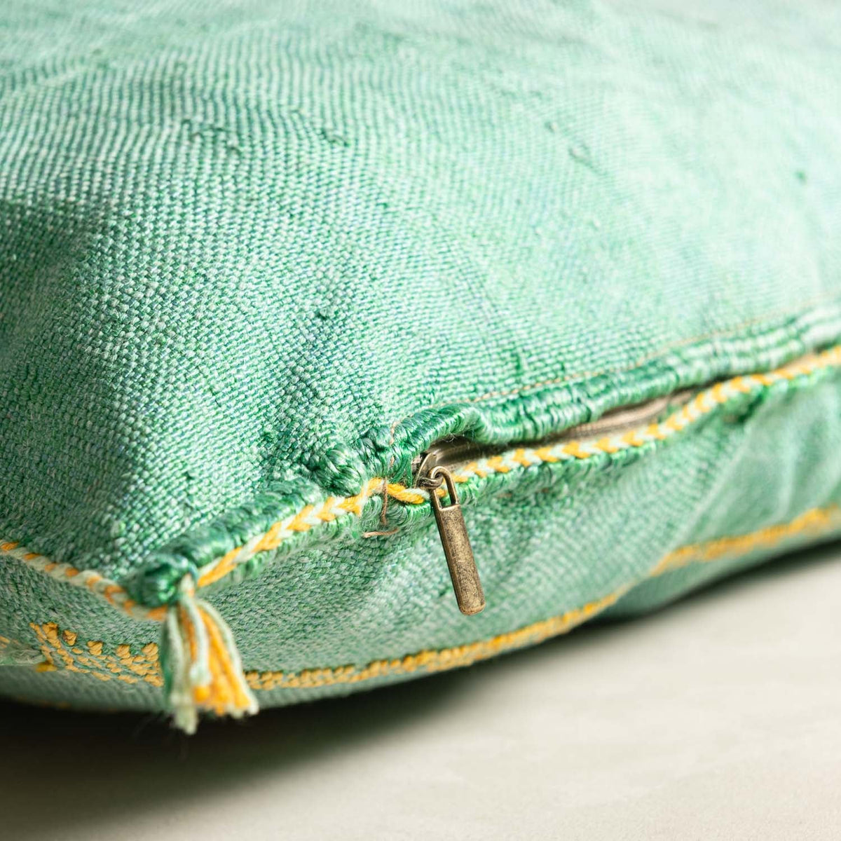 Coussin Vert en soie de cactus