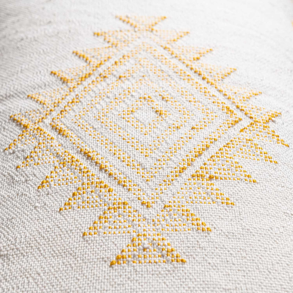Coussin Blanc en soie de cactus