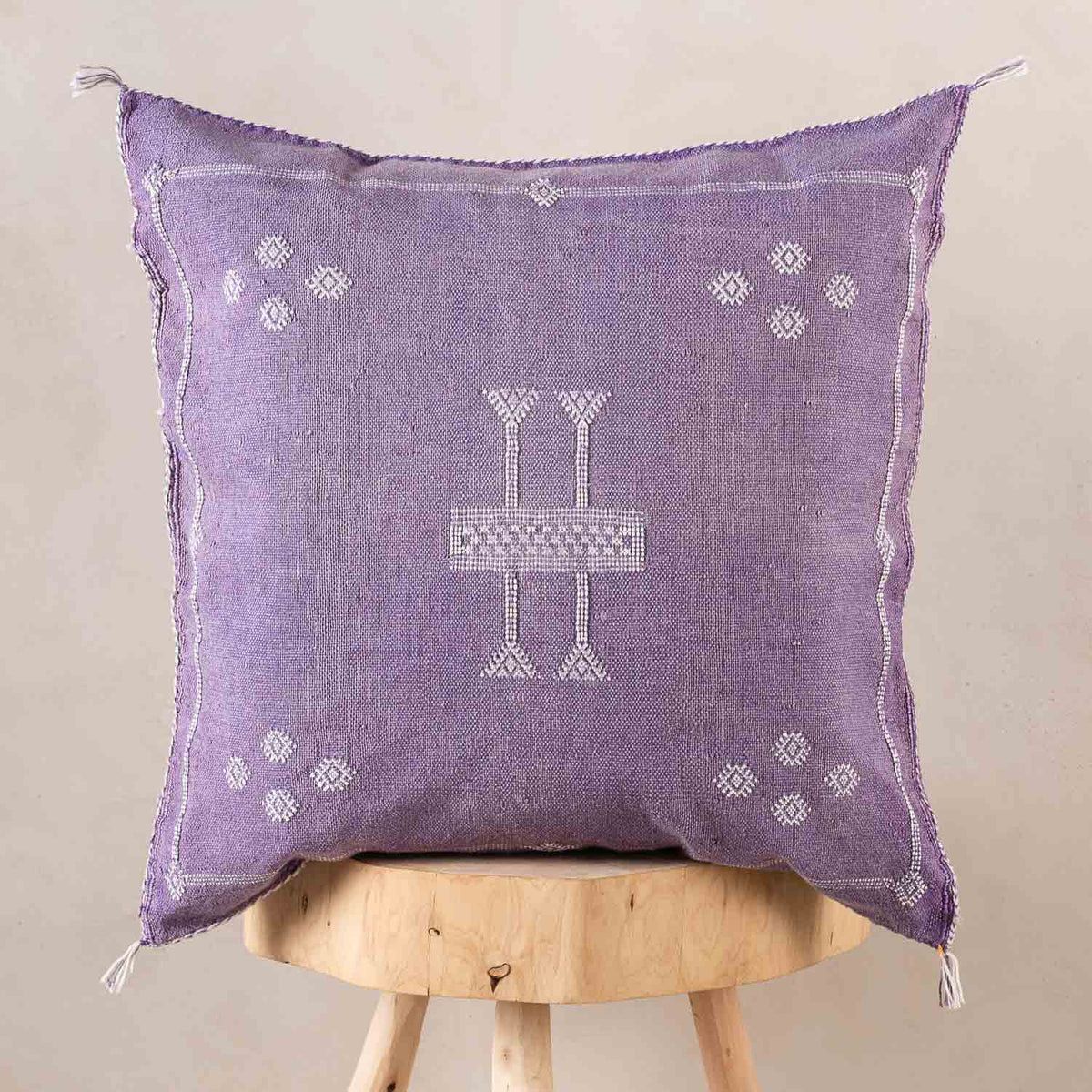Coussin Mauve en soie de cactus