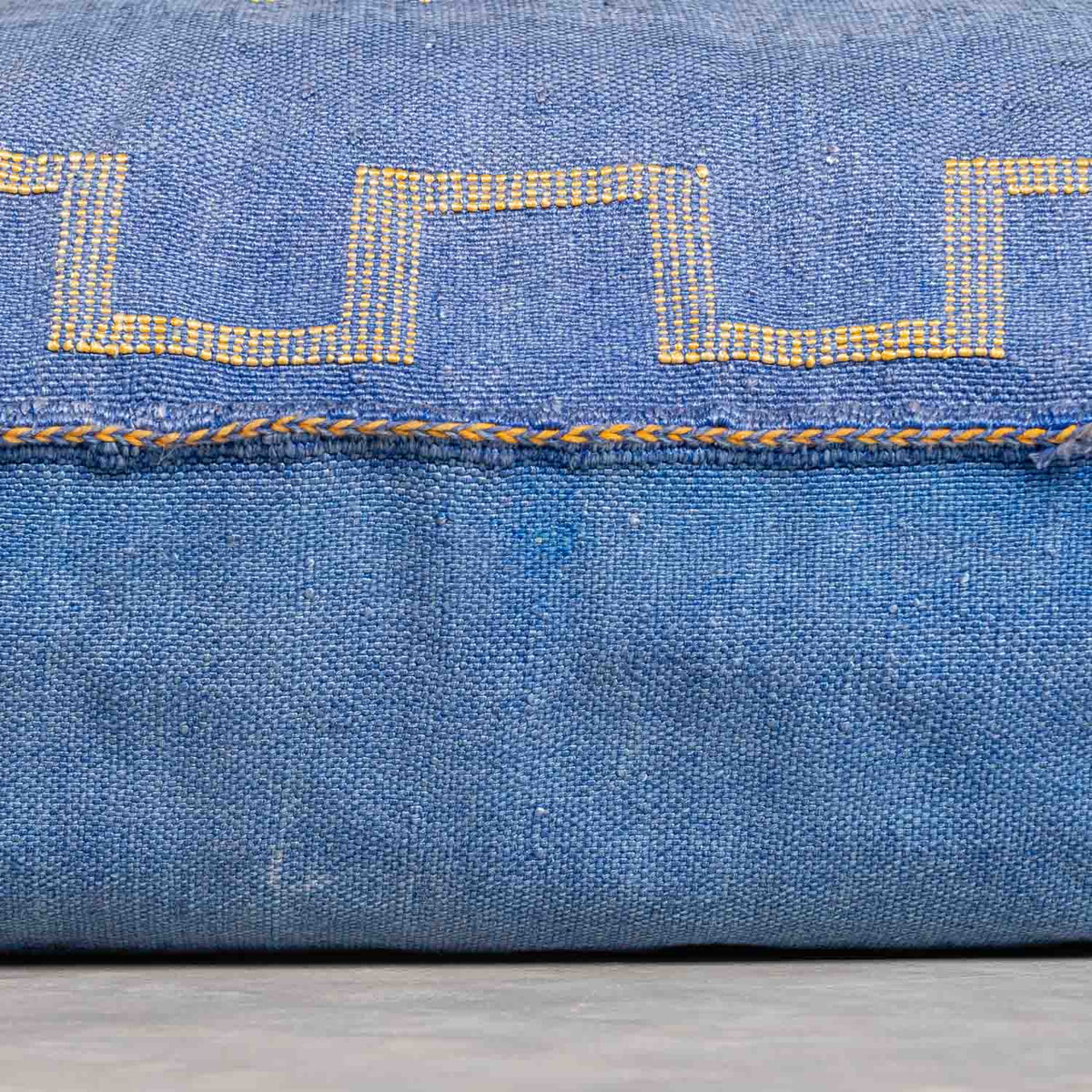 Coussin Bleu en soie de cactus